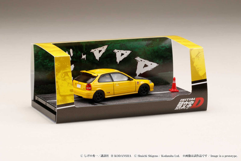 Hobby Japan 1:64 Honda Civic (EK9) Todo-Juku / Tomoyuki Tachi Diorama Set with Driver Figure