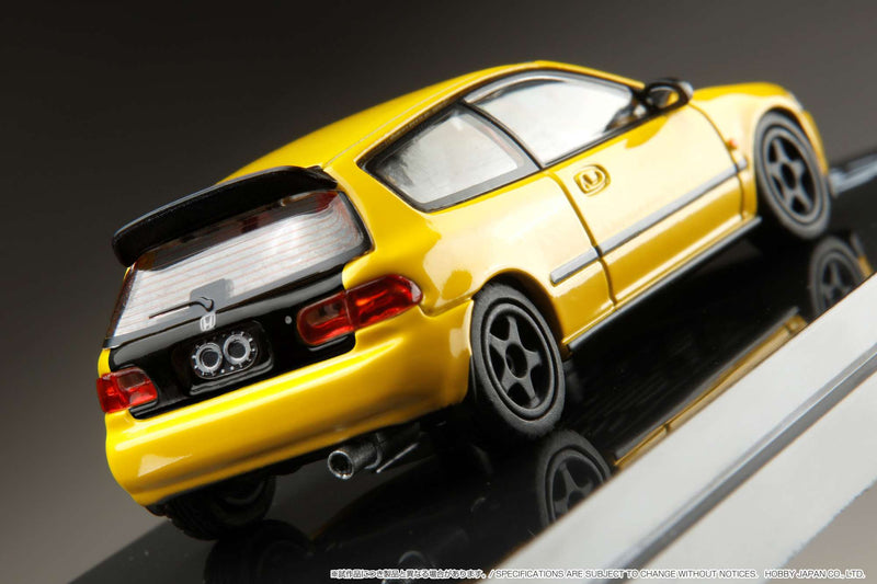 Hobby Japan 1:64 Honda Civic (EG6) Customized Version with Engine Display in Yellow