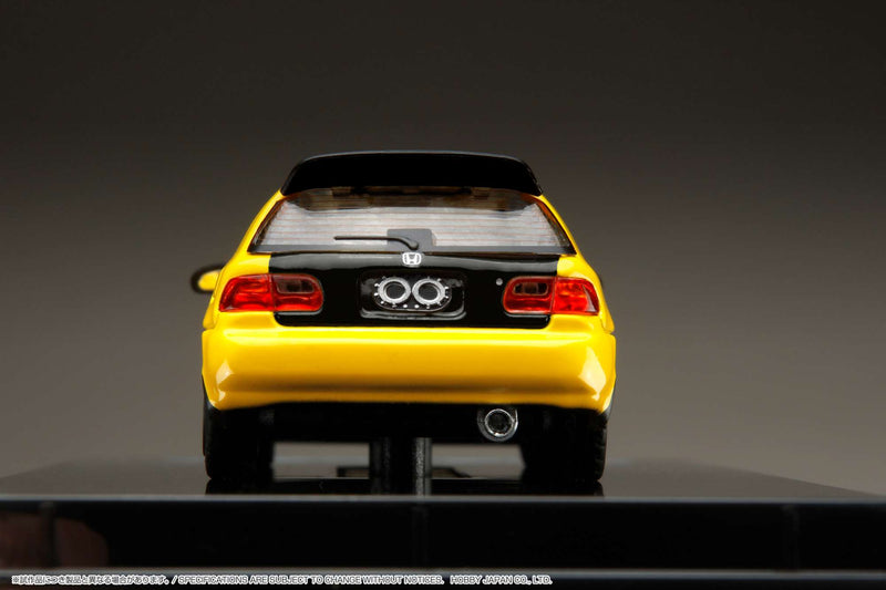 Hobby Japan 1:64 Honda Civic (EG6) Customized Version with Engine Display in Yellow