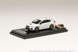 Hobby Japan 1:64 Subaru WRX STI EJ20 Final Edition With Engine Display Model in Crystal White Pearl