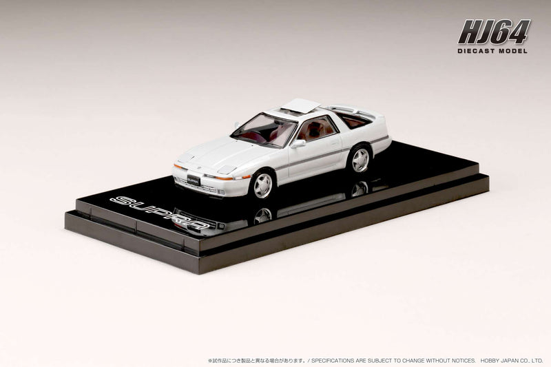 Hobby Japan 1:64 Toyota Supra (A70) 2.5GT Twin Turbo Limited with Sliding Sunroof in Super White IV