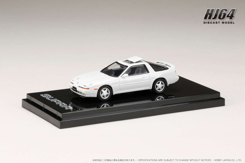 Hobby Japan 1:64 Toyota Supra (A70) 2.5GT Twin Turbo Limited with Sliding Sunroof in Super Pearl White Mica