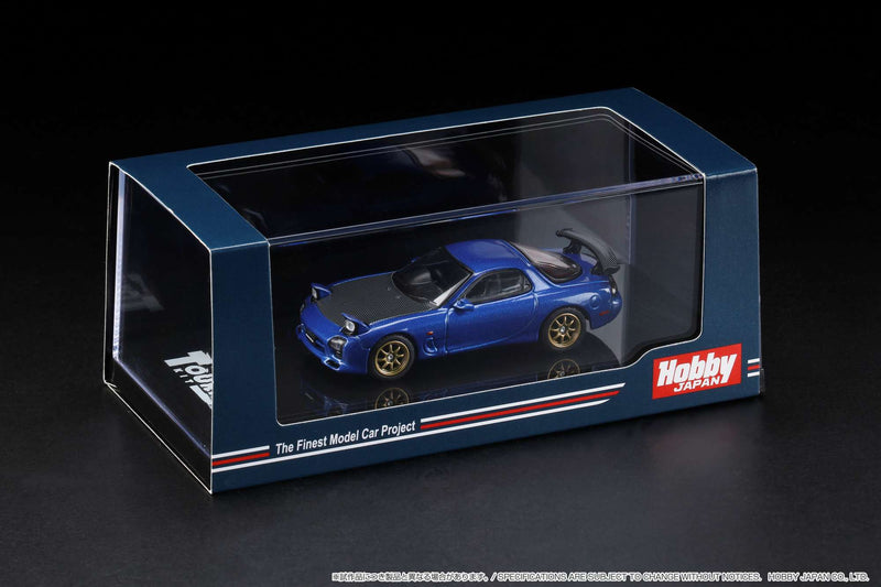 Hobby Japan 1:64 Mazda RX-7 Efini (FD3S) A-Spec with GT Wing in Innocent Blue Mica