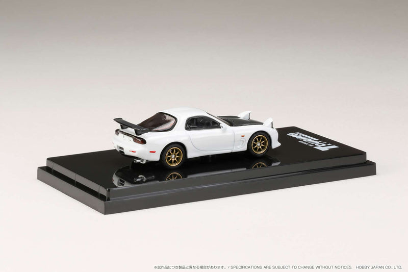 Hobby Japan 1:64 Mazda RX-7 Efini (FD3S) A-Spec with GT Wing in Pure White
