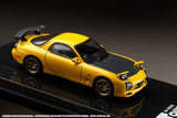 Hobby Japan 1:64 Mazda RX-7 Efini (FD3S) A-Spec with GT Wing in Sunburst Yellow
