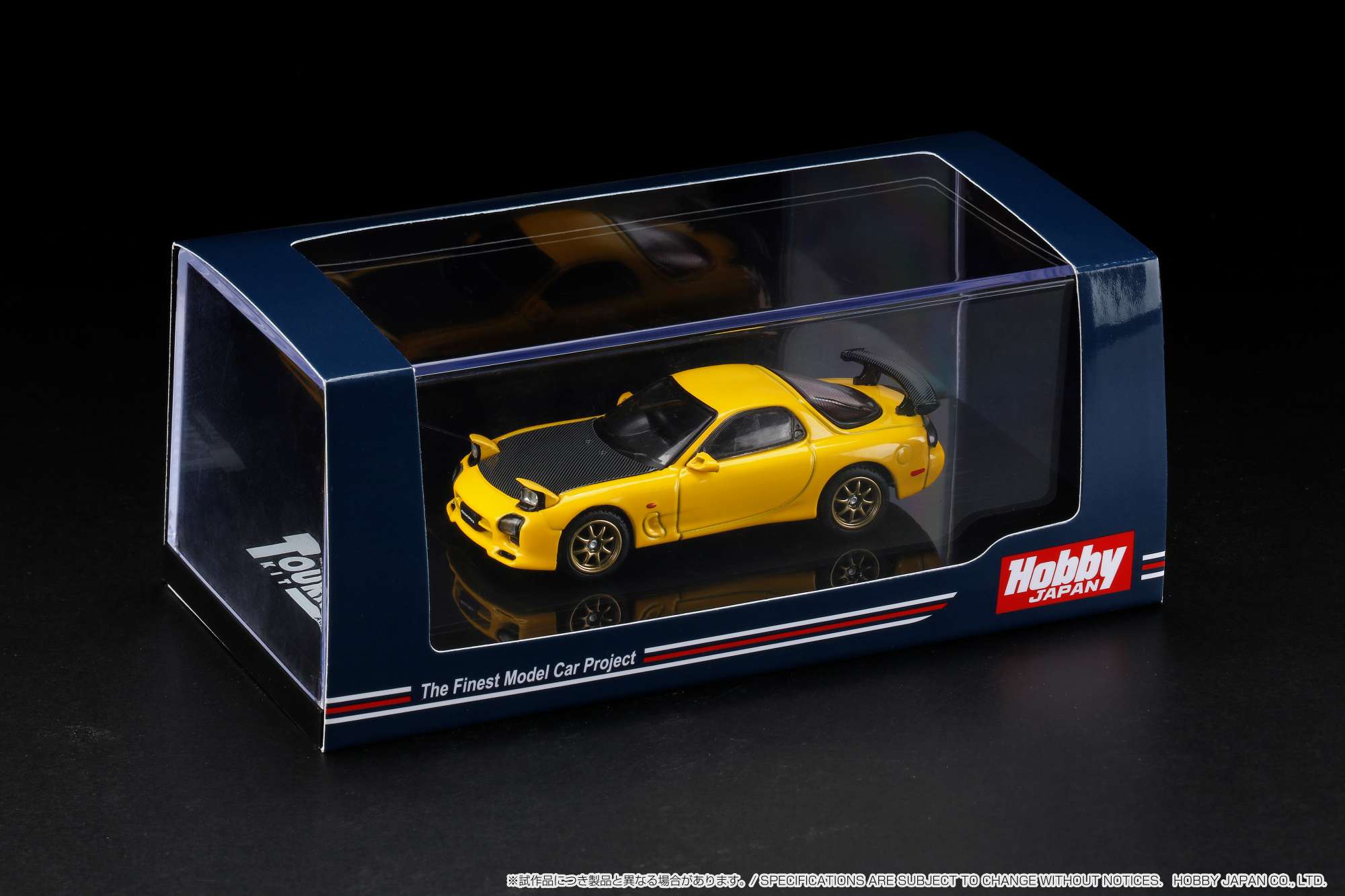 ホビージャパン　1/64　RX-7 FD3S (A-Spec) GT WING Hobby Japan 1:64 Mazda RX-7 Efini (FD3S) A-Spec with GT Wing in