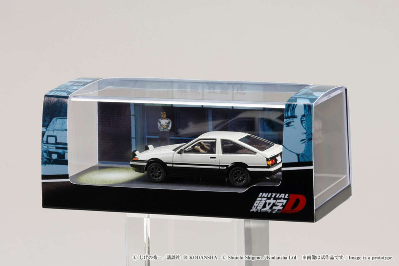 Hobby Japan 1:64 Toyota SPRINTER TRUENO GT APEX AE86 / INITIAL D VS Takeshi Nakazato With Takumi Fujiwara Figure