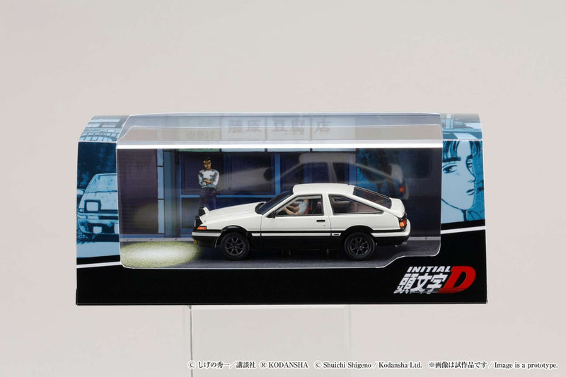 Hobby Japan 1:64 Toyota SPRINTER TRUENO GT APEX AE86 / INITIAL D VS Takeshi Nakazato With Takumi Fujiwara Figure