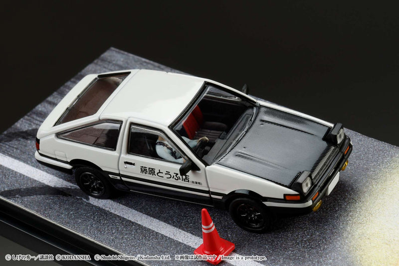 Hobby Japan 1:64 Toyota SPRINTER TRUENO GT APEX AE86 / INITIAL D VS Tomoyuki Tachi With Takumi Fujiwara Figure