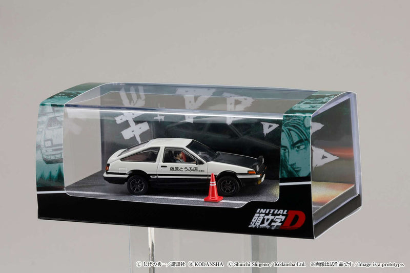 Hobby Japan 1:64 Toyota SPRINTER TRUENO GT APEX AE86 / INITIAL D VS Tomoyuki Tachi With Takumi Fujiwara Figure