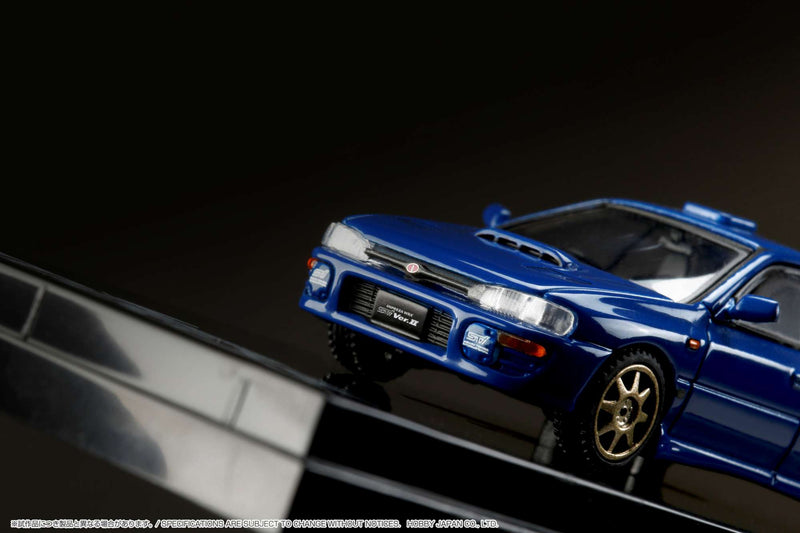 Hobby Japan 1:64 Subaru Impreza WRX (GC8) STi Version Ⅱ Sports Blue with Engine Display Model