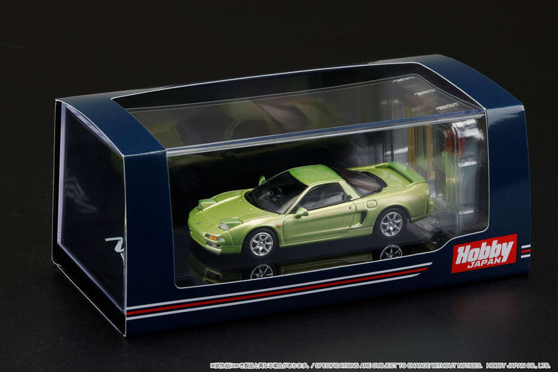 Hobby Japan 1:64 Honda NSX Coupe with Engine Display Model in Lime Green Metallic