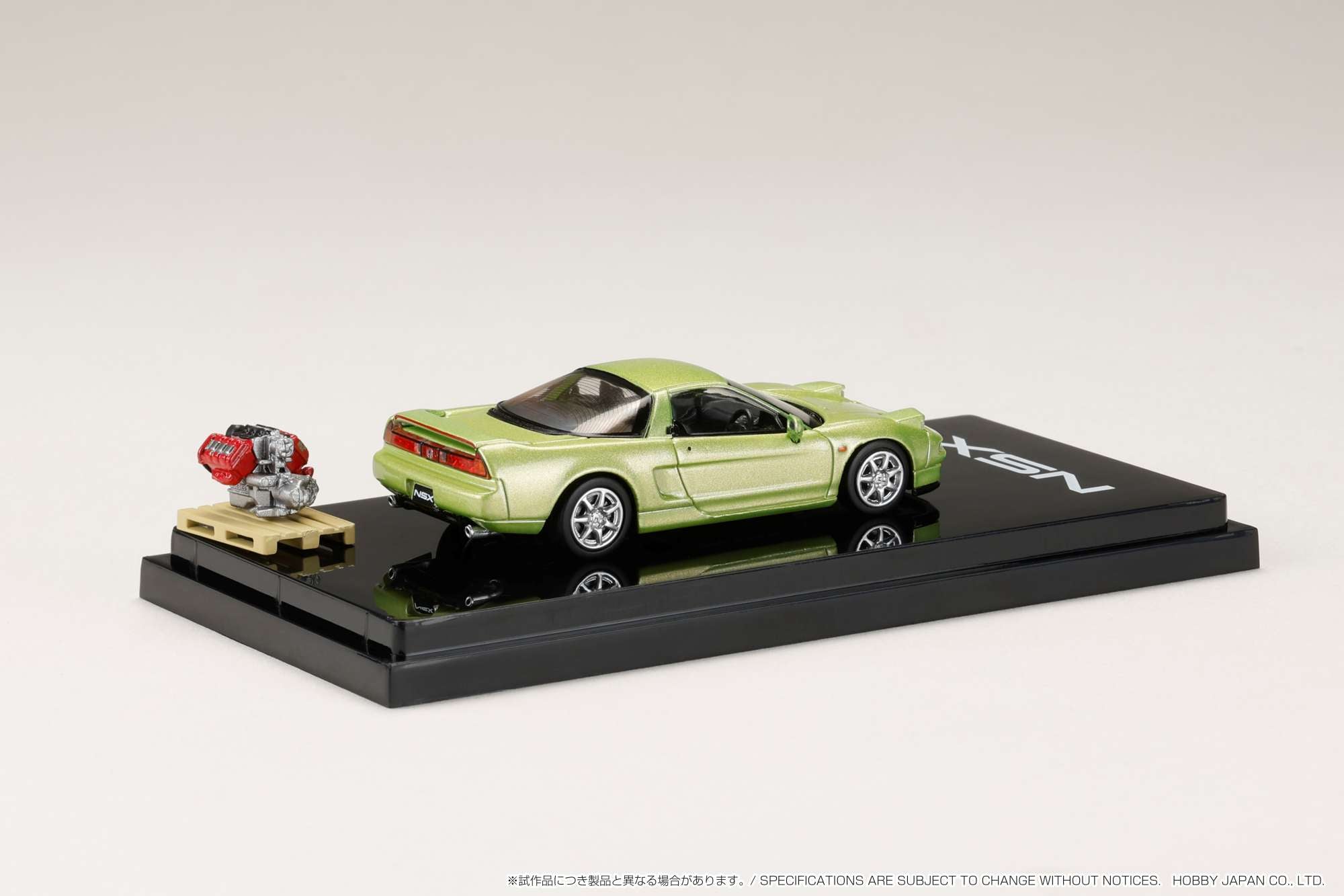 Hobby Japan 1:64 Honda NSX Coupe with Engine Display Model in Lime