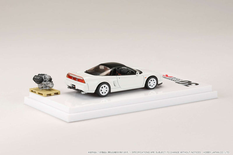 Hobby Japan 1:64 Honda NSX (NA1) Type R 1994 with Engine Display Model / Type R 30th Anniversary in Championship White