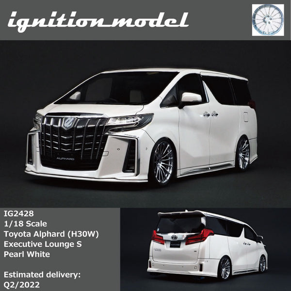 Ignition Model 1:18 Toyota Alphard (H30W) Executive Lounge S in Pearl White