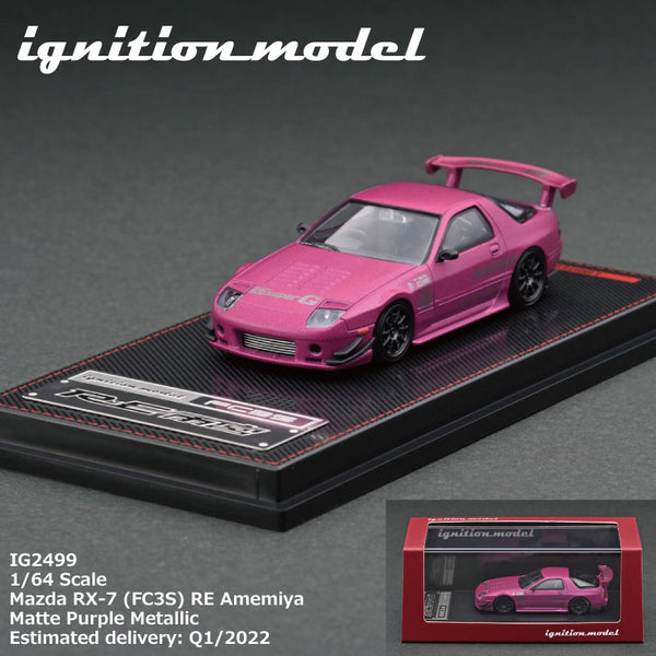 Ignition Model 1:64 Mazda RX-7 (FC3S) RE Amemiya in Matte Purple Metallic