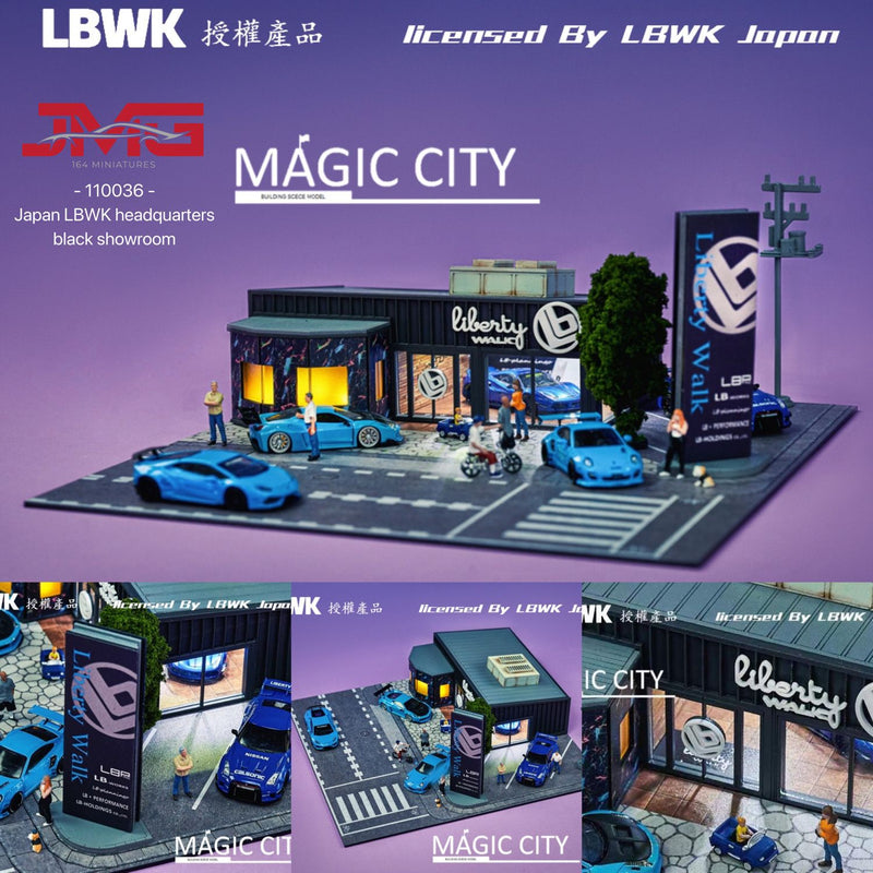 Magic City 1:64 Japan LBWK Headquarters Black Showroom