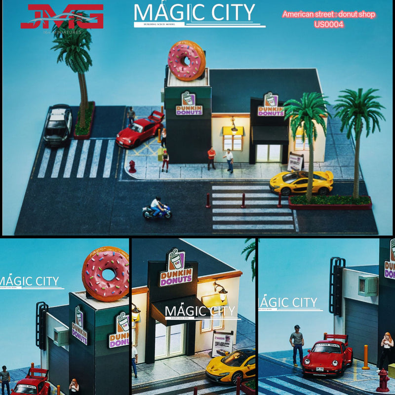 Magic City 1:64 American Street Style Donut Shop