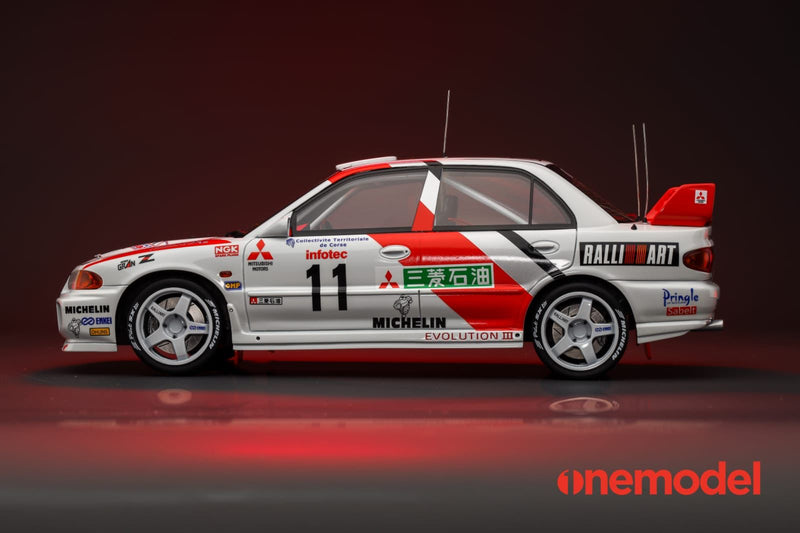 One Model 1:18 Mitsubishi Lancer EVO III WRC Racing Version