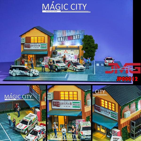 *PREORDER* Magic City 1:64 Japanese Street View, Mitsubishi Modified Shop