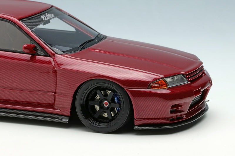 Make Up Co., Ltd / Eidolon 1:43 Nissan Skyline GT-R RB30 Garage Active Kai Concept in Carbon Red