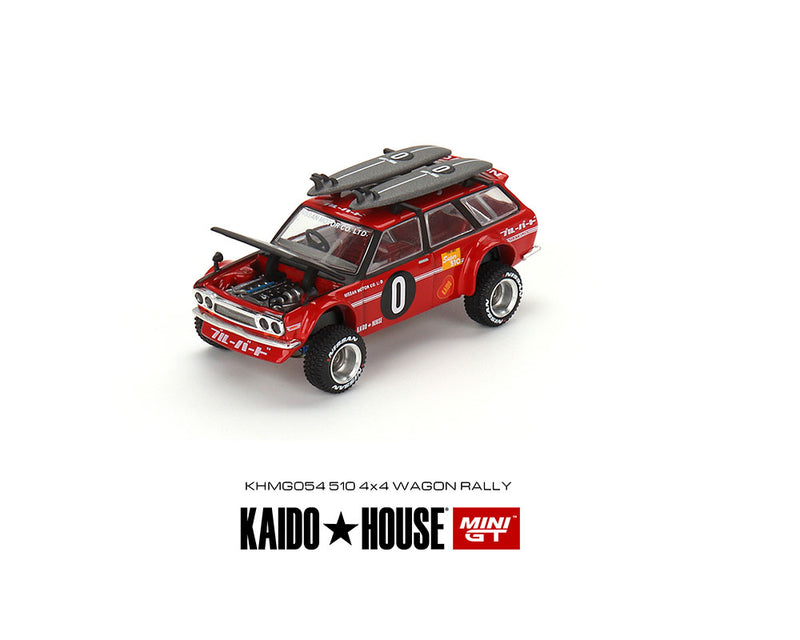 MINIGT 1:64 Datsun 510 Wagon Kaido House GT Surf Safari RS V2 in Red