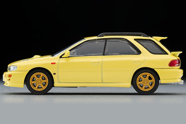 Tomytec 1:64 Subaru Impreza Pure Sport Wagon WRX STi Ver. VI Limited 1999 in Yellow