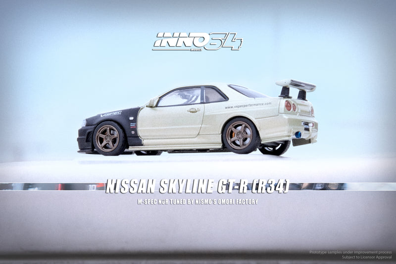 INNO64 1:64 Nissan Skyline GT-R (R34) M-SPEC NUR Tuned by NISMO Omori Factory