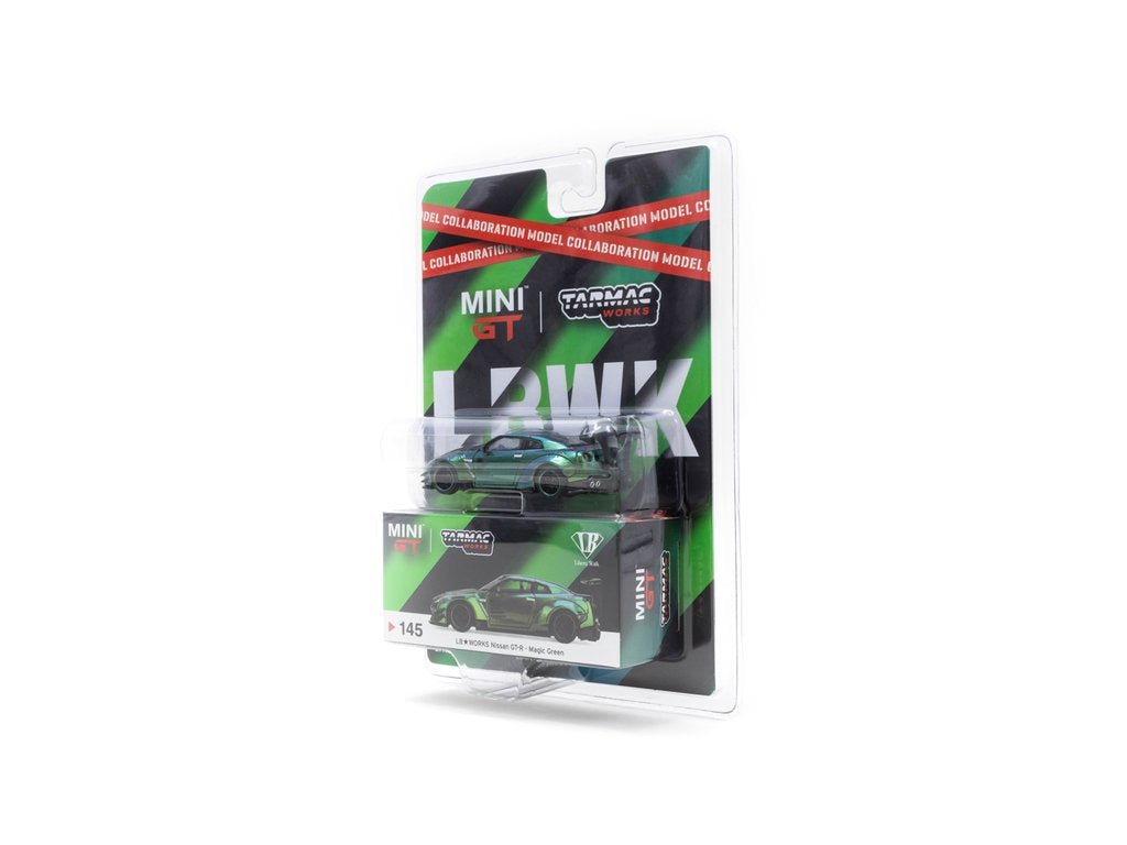 Tarmac Works 1:64 LB☆WORKS Nissan GTR Magic Green LHD