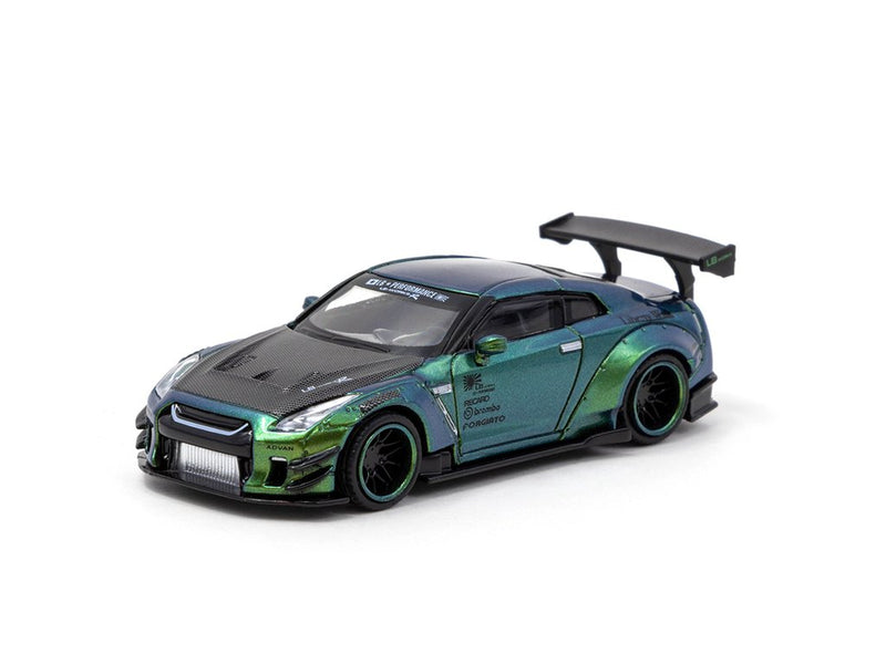 無料発送 LB☆WORKS 1:64 Works Tarmac Nissan Version LHD Green Magic GTR ミニカー