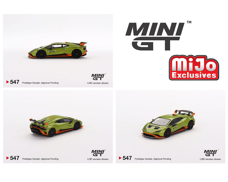 MINI GT 1:64 Huracan STO Verde Citrea LHD Diecast Model Car