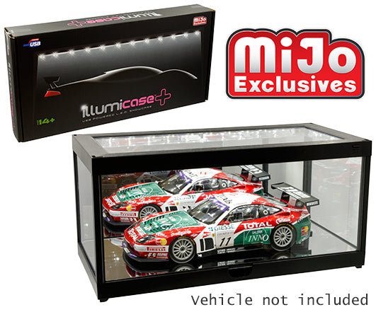 Illumicase MJ7710MBK - Display Case for Model Cars LED Mirror Display Case in Black
