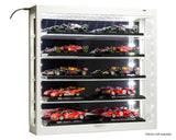 Showcase 5-Tier LED Wall Mountable Display Case – White Case with Mirror Rear Panel