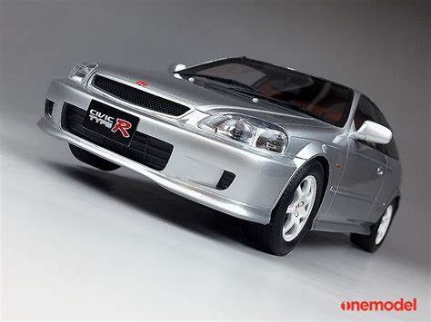 One Model 1:18 Honda Civic Type-R (EK9) Late Model Version in Silver
