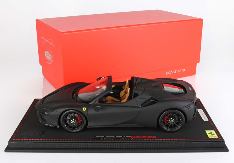 BBR Models 1:18 Ferrari SF90 Spider in Matte Black