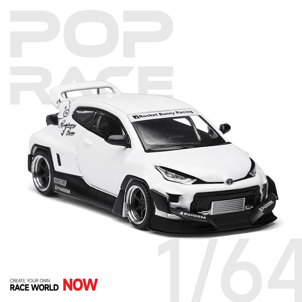 Pop Race 1/64 Toyota GR Yaris PANDEM in White