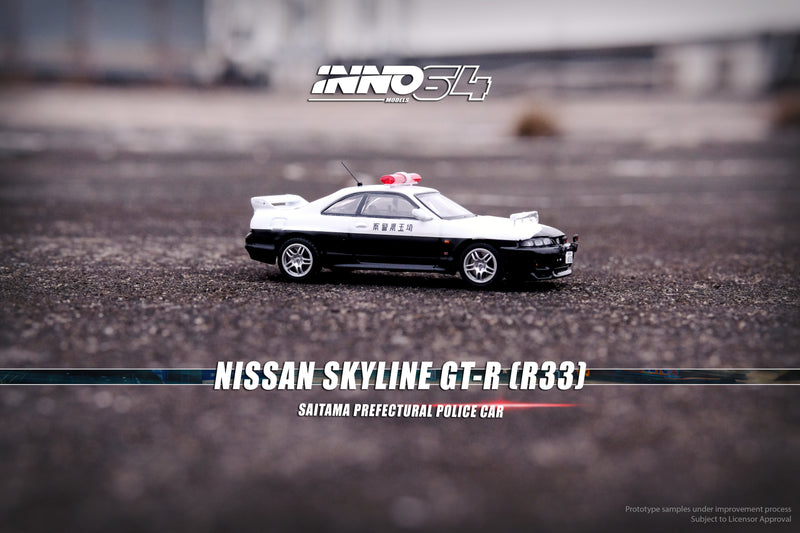 INNO64 1:64 Nissan Skyline GT-R (R33) Saitama Prefecture Police Car