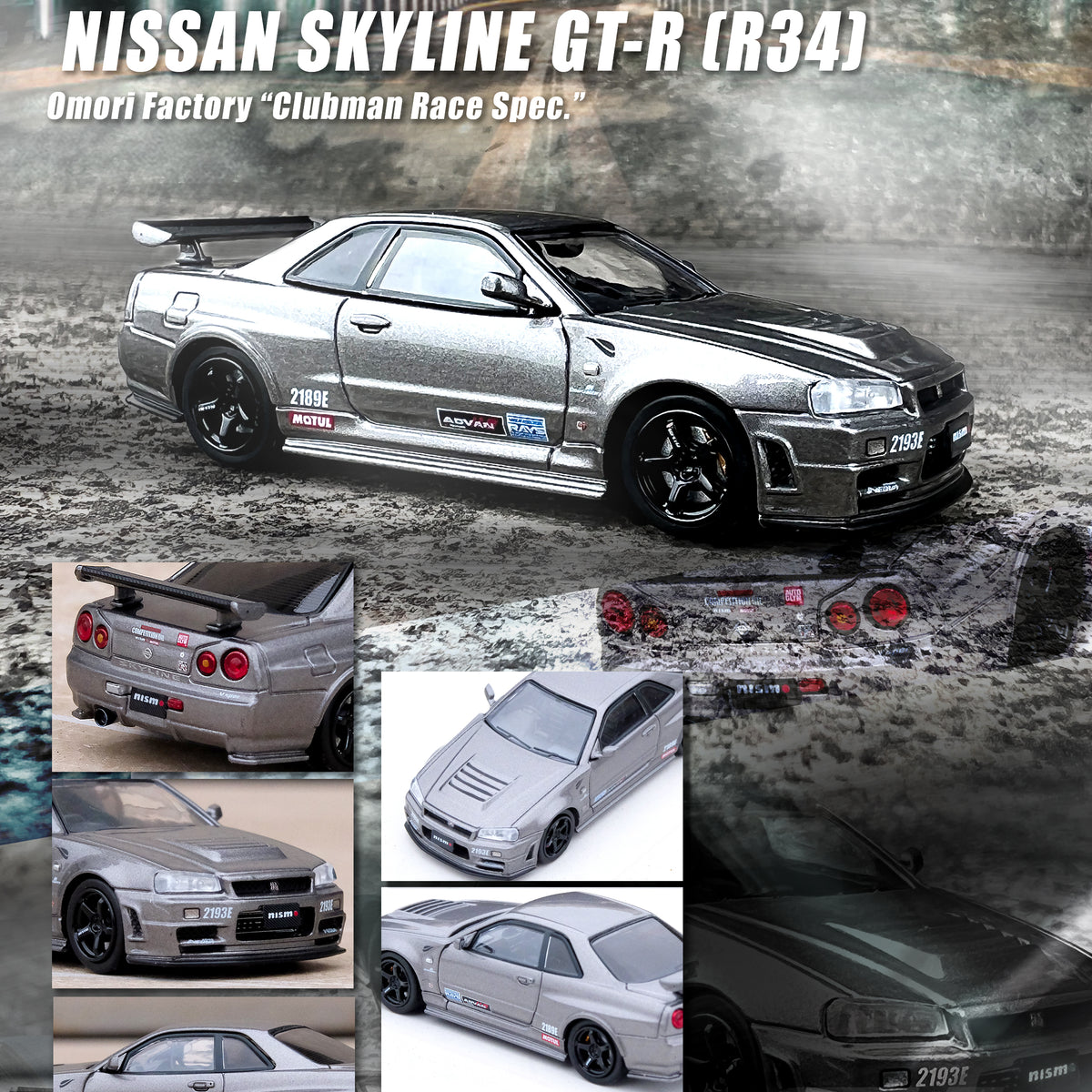 INNO64 1:64 Nissan Skyline GT-R (R34) Omari Factory 