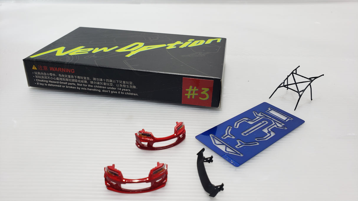 Peako Models 1:64 Mitsubishi Lancer EVO XI Red Tuning Parts #3