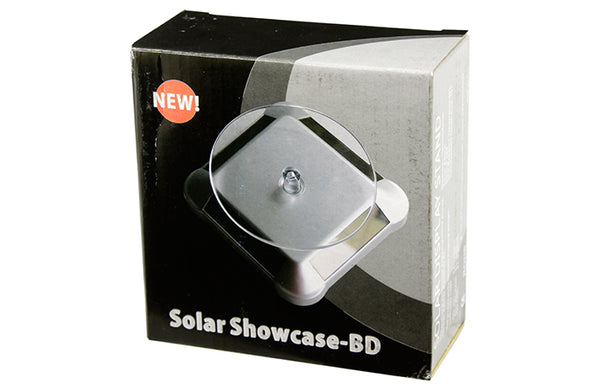 3.5″ Rotating Stage with Solar-Powered Base (Clear Top with Black Base)