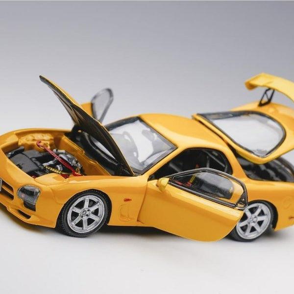 PGM Models 1:64 Mazda RX-7 (FD3S) in Yellow Luxury Version