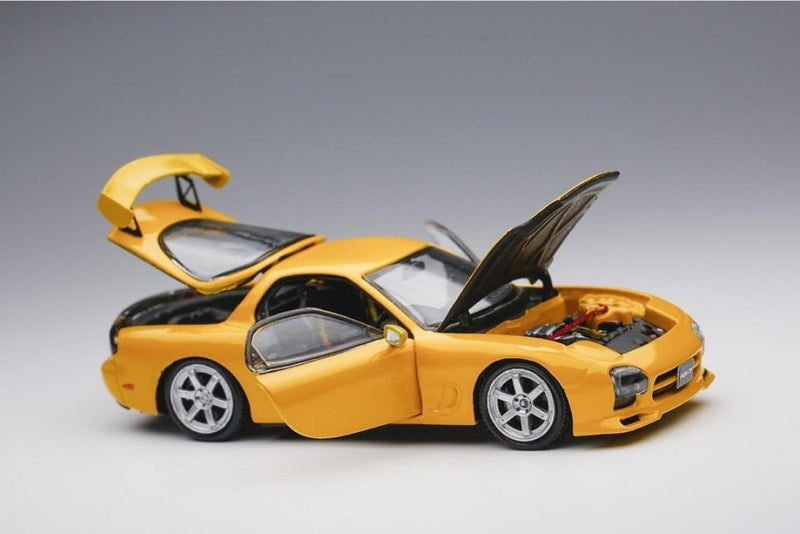 PGM Models 1:64 Mazda RX-7 (FD3S) in Yellow Luxury Version