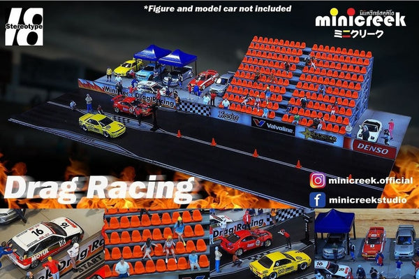 Minicreek Studio 1:64 - Drag Racing Scene 1 Diorama Set