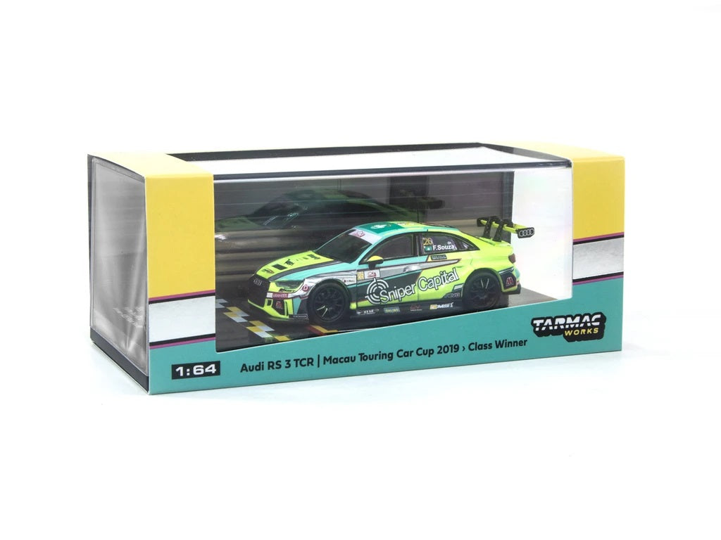 Tarmac Works 1:64 Audi RS3 TCR Macau Touring Car Cup 2019 #26 1950cc Class Winner