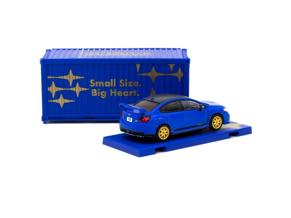 Subaru WRX STi EJ20 Final Edition Blue with Container – Model Cars