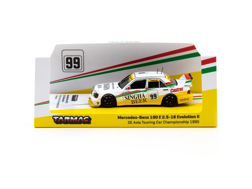 Tarmac Works 1:64 Mercedes-Benz 190 E 2.5-16 Evolution II SE Asia Touring Car Championship 1995 #99