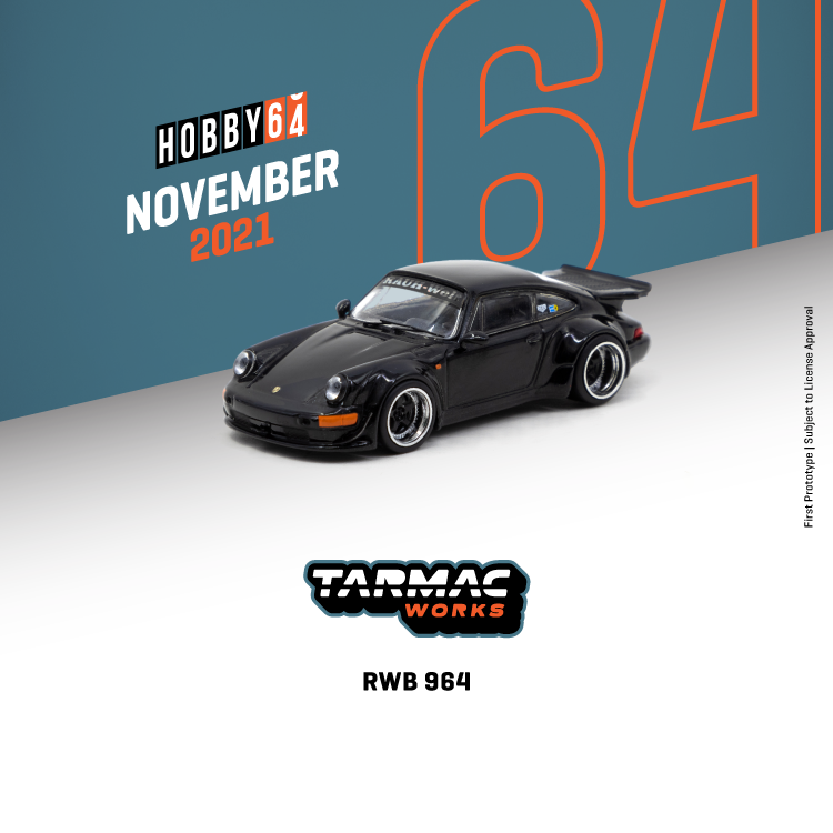 Tarmac Works 1:64 Porsche 964 RWB in Black