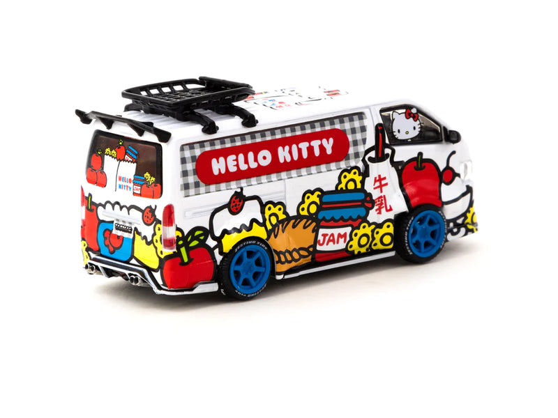 Tarmac Works 1:64 Toyota Hiace Widebody, Tarmac Works X Hello Kitty Capsule Delivery Van