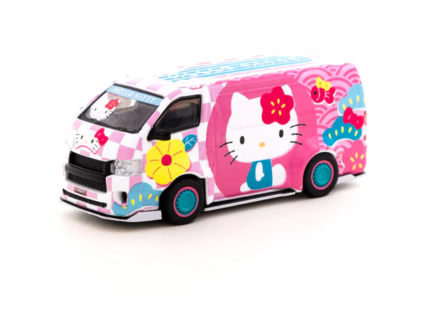 Tarmac Works 1:64 Toyota Hiace Widebody Hello Kitty Capsule Summer Festival