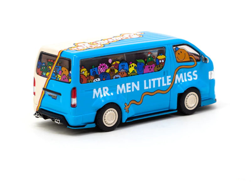 Tarmac Works 1:64 Toyota Hiace Widebody Mr. Men Little Miss 50th Anniversay with Metal Oil Can